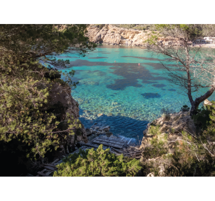 Wall mural nature serene coastal view - TenStickers