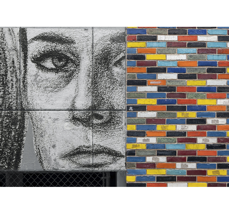 Graffiti wall mural unique city portrait - TenStickers