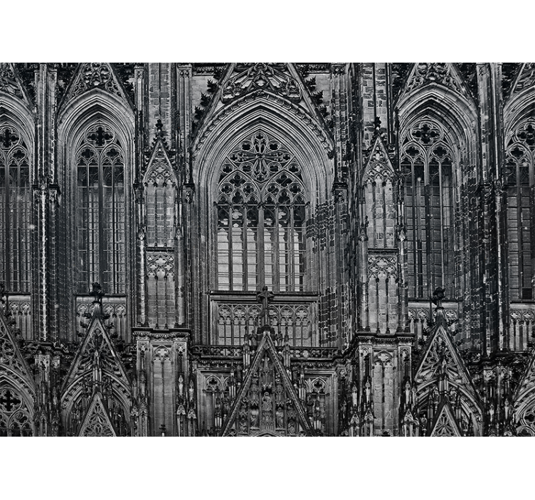 City wall mural gothic architectural details - TenStickers