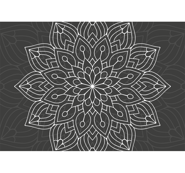 Unique thin lined pattern Mandala Wall Mural - TenStickers
