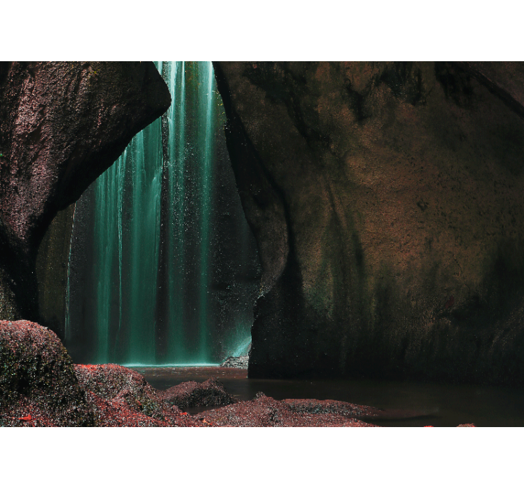 Wall mural nature tropical waterfall scene - TenStickers