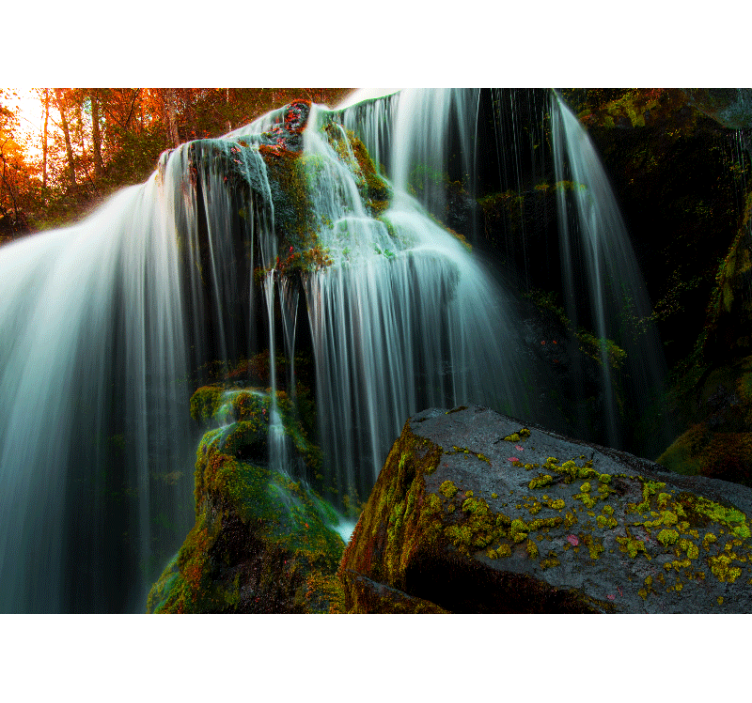 Wall mural waterfall gentle flowing water - TenStickers