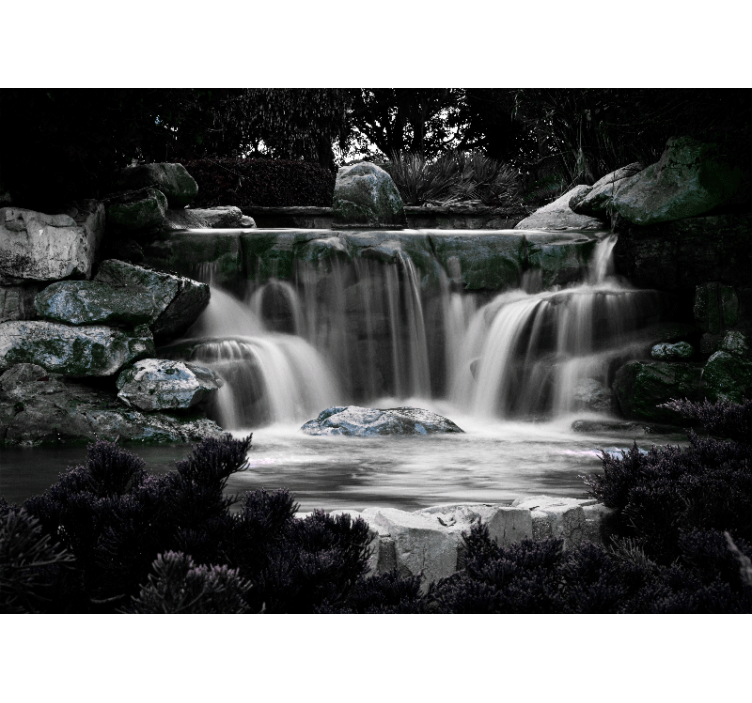 Wall mural waterfall serene waterfall scene - TenStickers