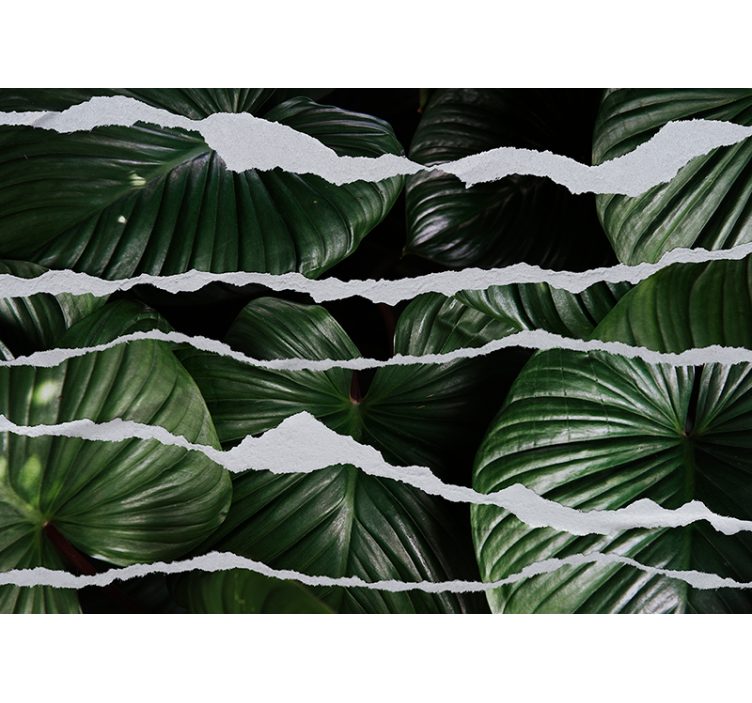 Wall mural nature lush leaf pattern - TenStickers
