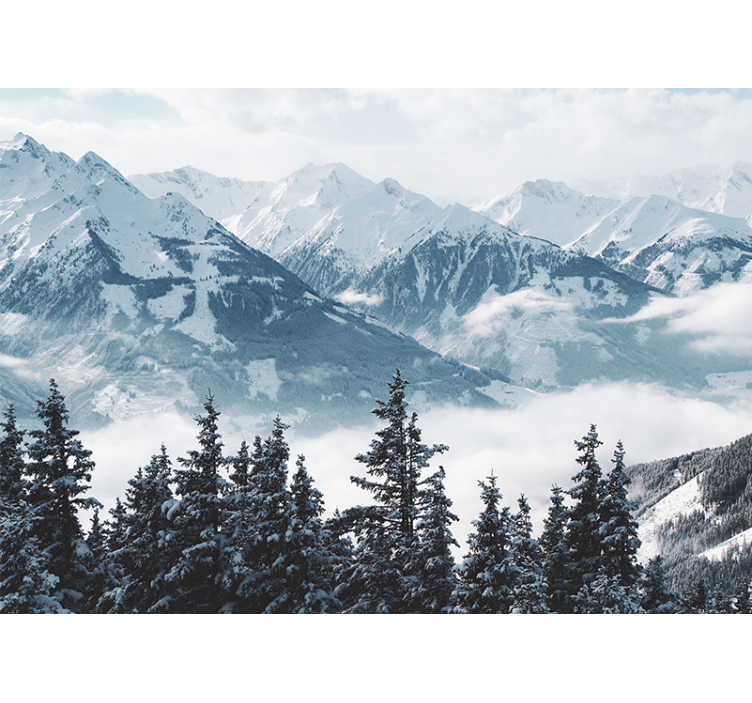 Wall mural mountain grand snow-capped peaks - TenStickers