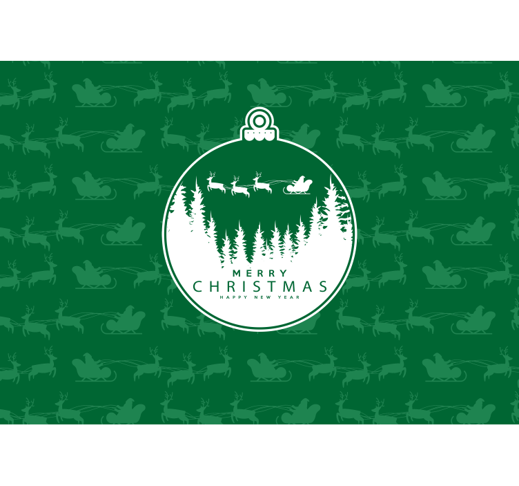 Christmas wall mural joyful winter landscape - TenStickers