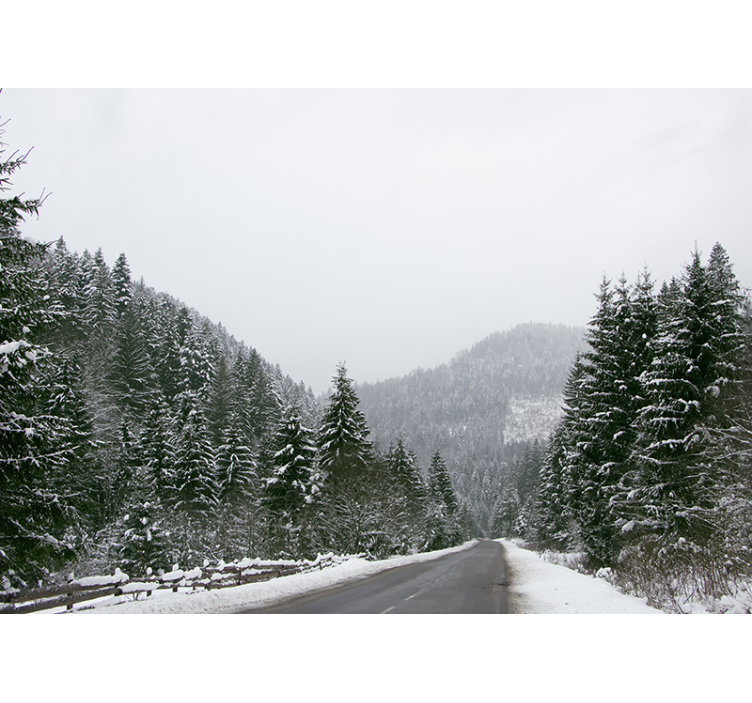 Icy mountain scenery wall mural mountain - TenStickers