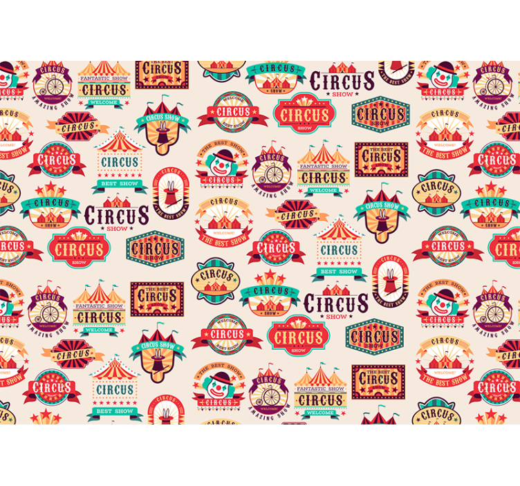 Circus theme quote wall mural - TenStickers