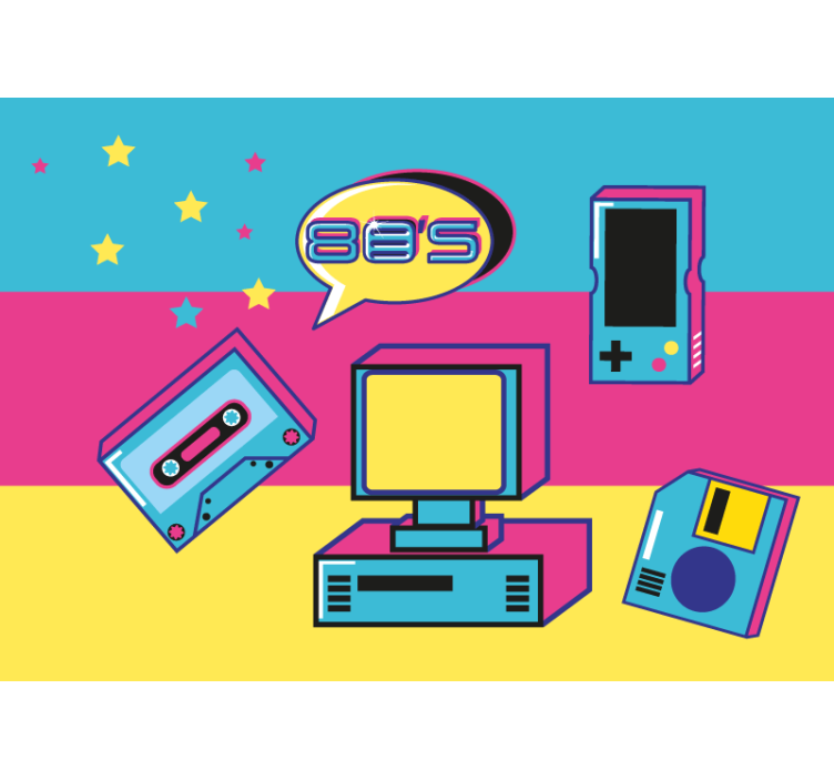 Graffiti wall mural retro gaming designs - TenStickers