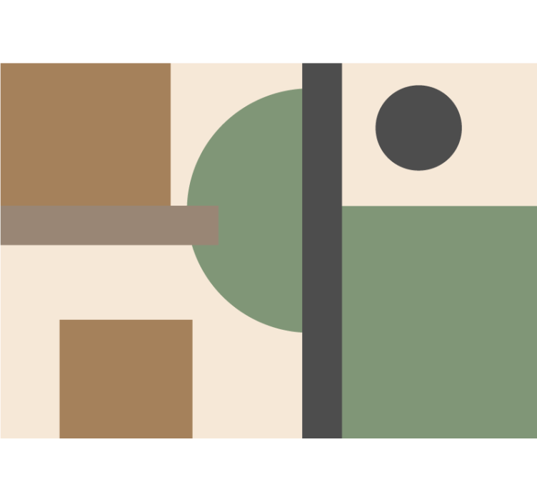 Abstract wall mural in geometric shape design - TenStickers