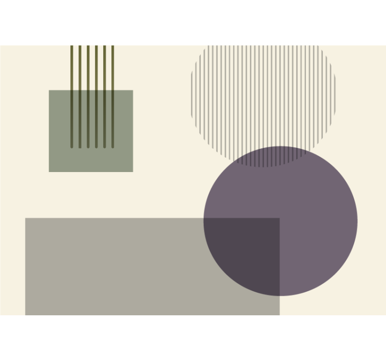 Abstract wall mural geometric shape dance - TenStickers