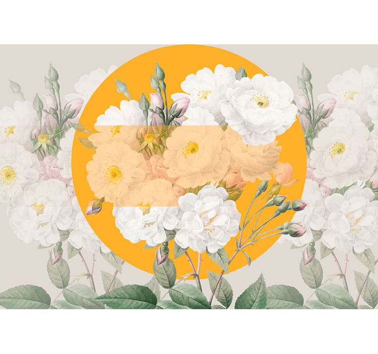 Flower wall mural flourishing floral design - TenStickers