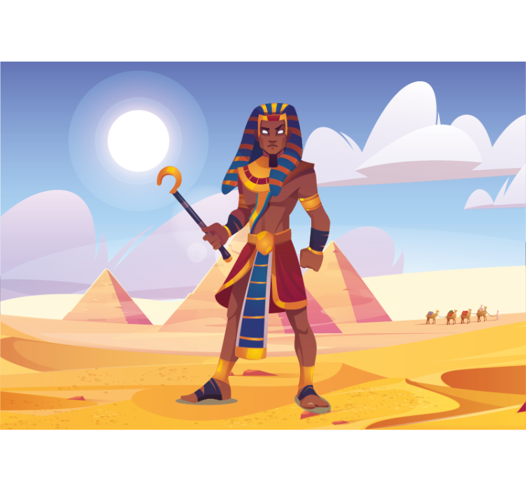 People wall mural ancient pharaoh figure - TenStickers