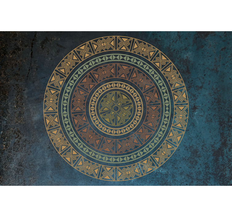 Mandala wall mural with intricate geometric patterns - TenStickers