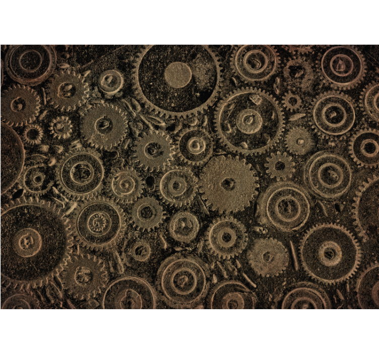 Texture wall mural gear patterns design - TenStickers