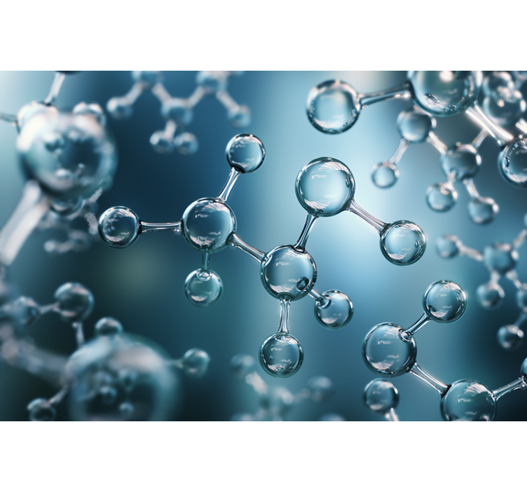 Abstract wall mural molecular structure waves - TenStickers