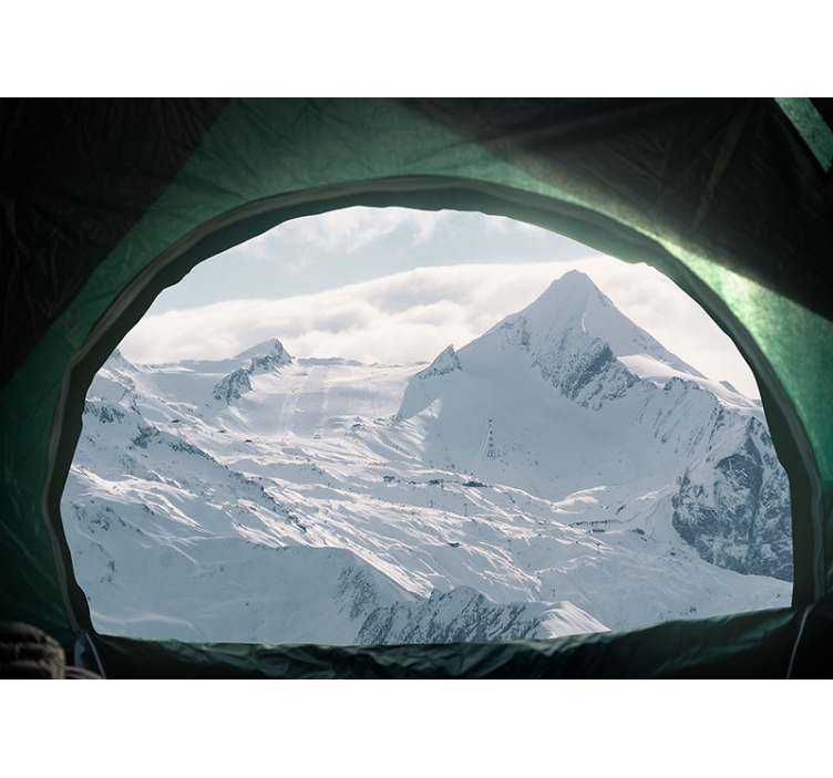 Wall mural mountain majestic snow peaks - TenStickers