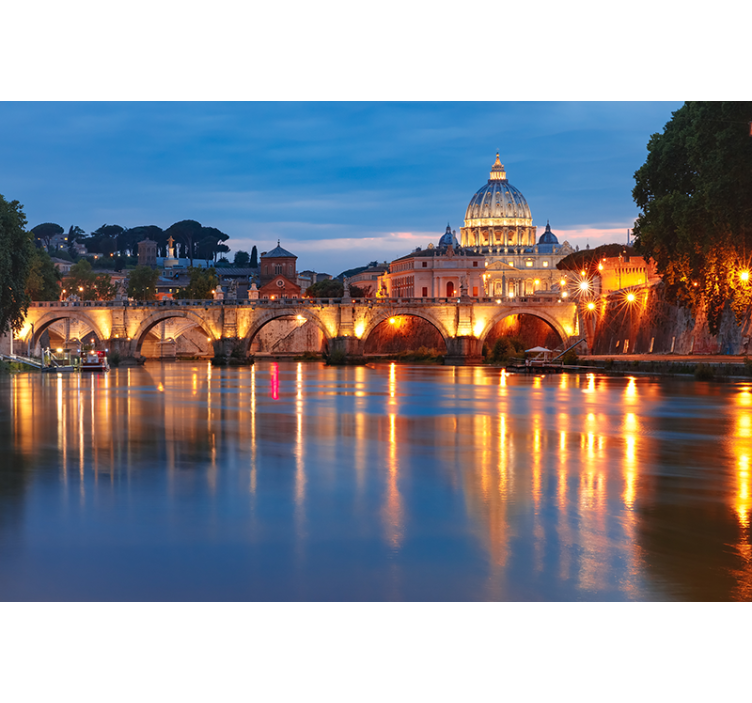 Wall mural madrid st. peter's basilica twilight - TenStickers