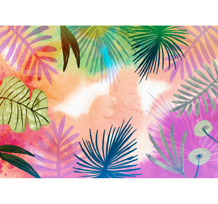 Wall mural nature tropical foliage patterns - TenStickers