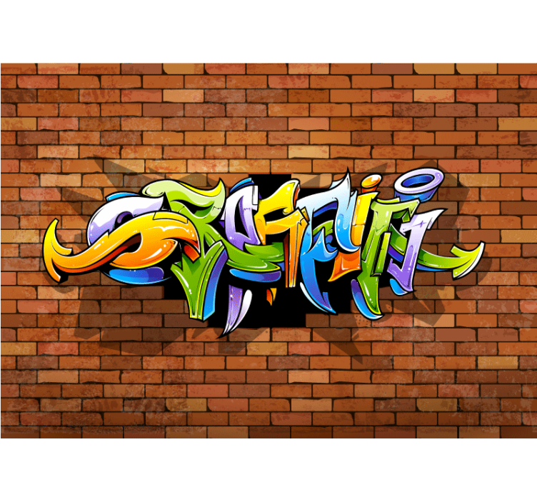 Graffiti wall mural colorful urban typography - TenStickers