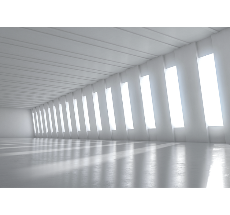 Wall mural 3d minimalist bright space - TenStickers