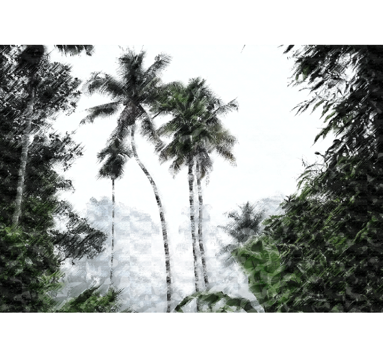 Wall mural nature palm tree tranquility - TenStickers