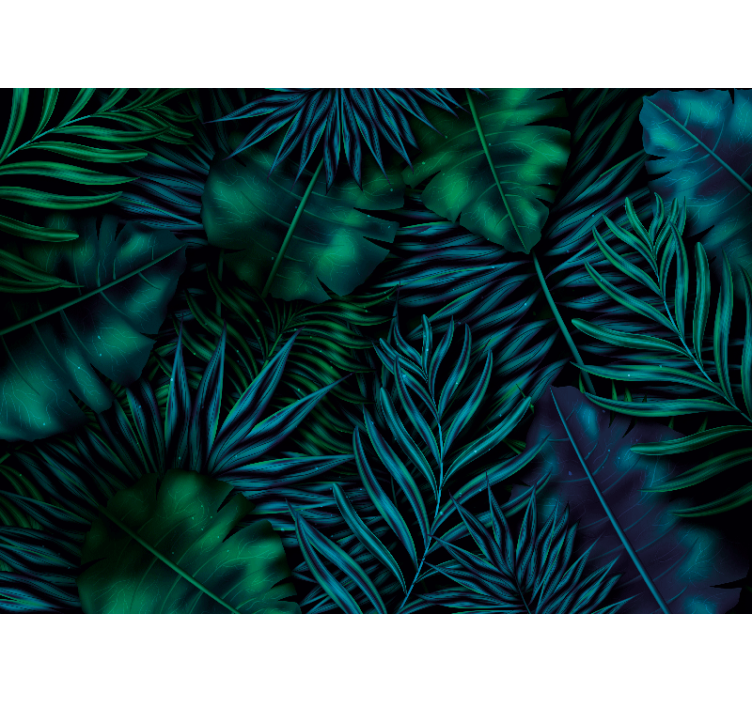 Wall mural nature exotic foliage design - TenStickers