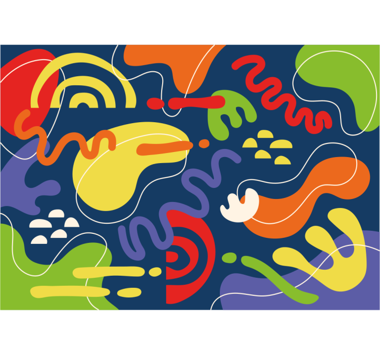 Abstract wall mural vibrant color waves - TenStickers