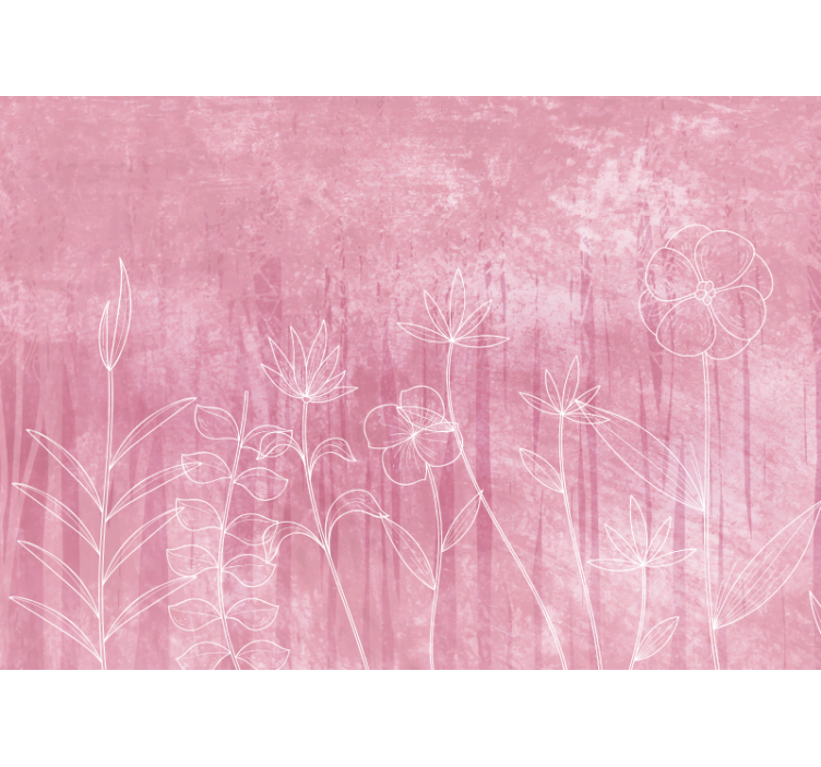 Meadow Scandinavian style meadow wall mural - TenStickers