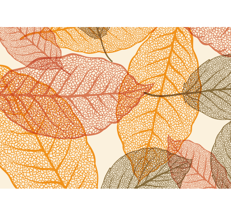 Wall mural nature intricate leaf designs - TenStickers