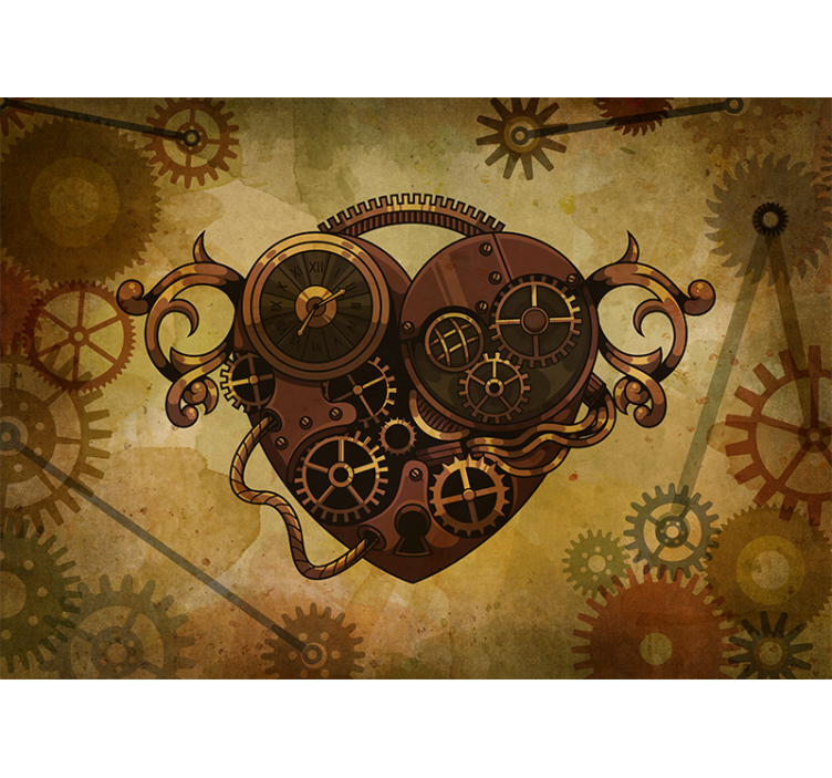 Industrial Machine Heart Shape wall mural - TenStickers