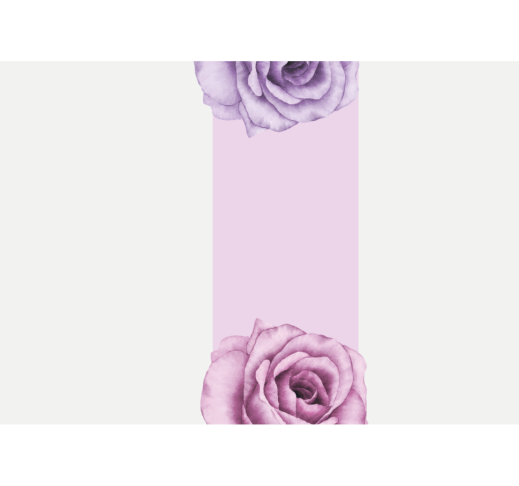 Flower wall mural in purple rose design - TenStickers