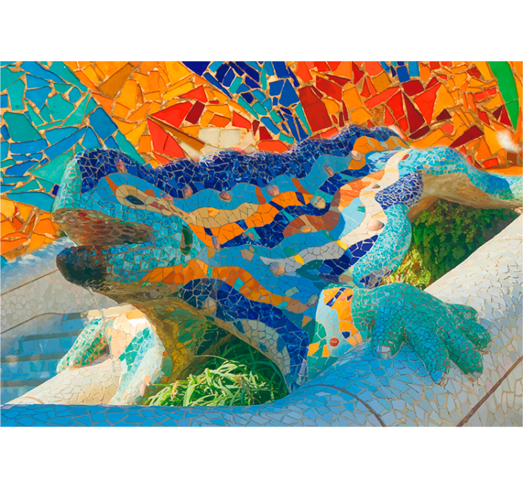 Mosaic Serpentine Imagery art wall mural - TenStickers