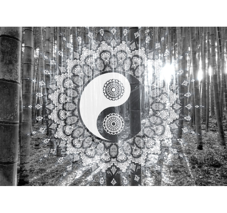 Zen wall mural yin yang mandala design - TenStickers
