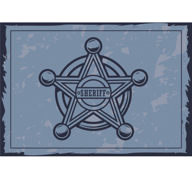 People wall mural sheriff badge set - TenStickers