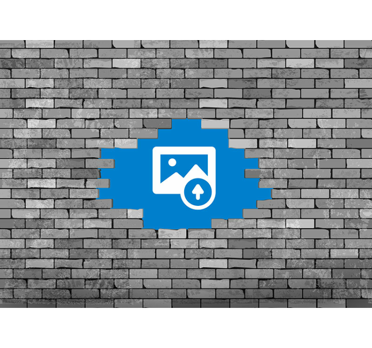 Broken bricks with photo custom wall mural - TenStickers