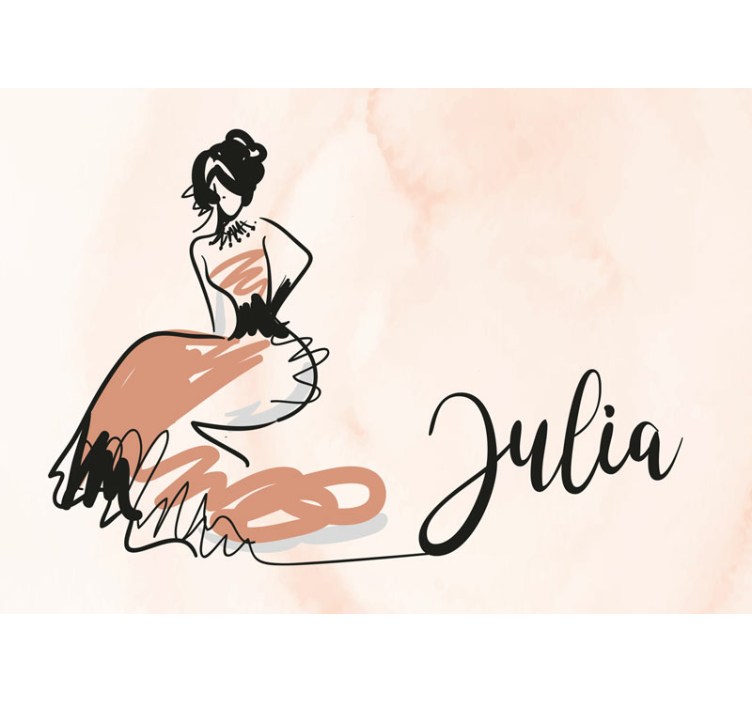 Elegant fashion sketch art wall mural - TenStickers