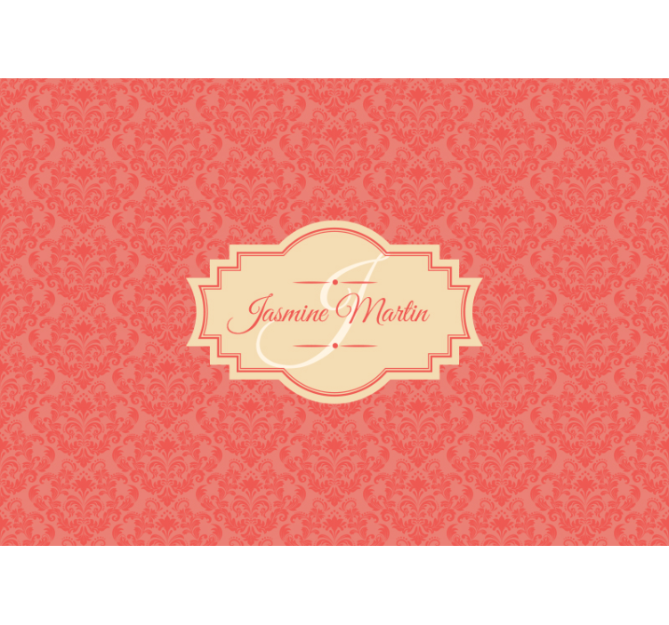 Wall mural vintage elegant name design - TenStickers