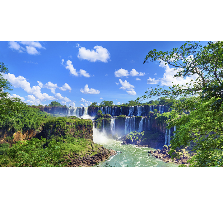 Wall mural waterfall majestic landscape - TenStickers