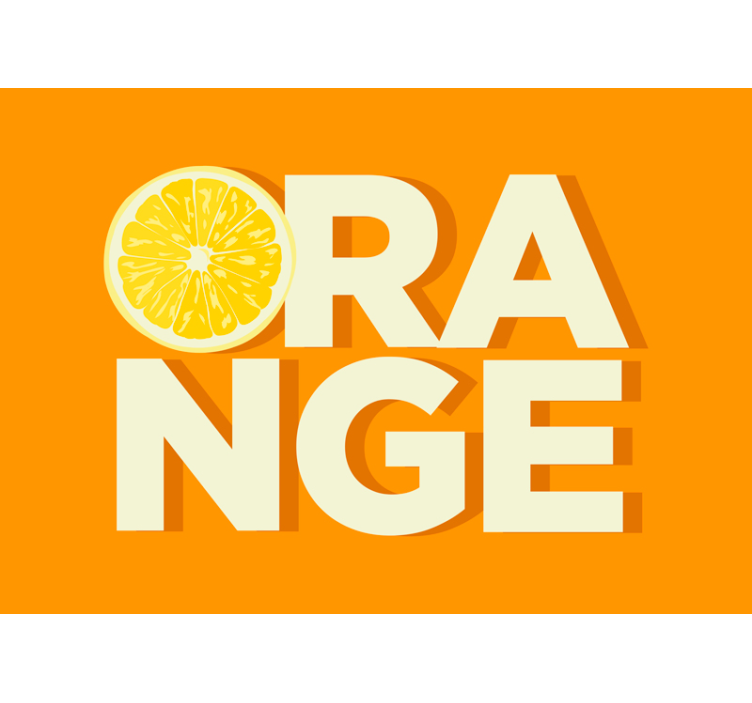 Fresh citrus flavor quote wall mural - TenStickers