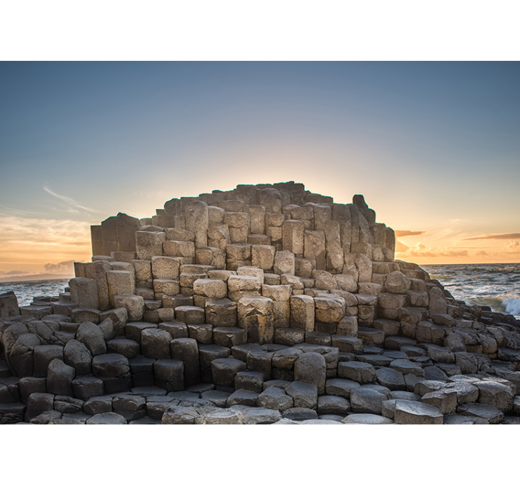 Giant's Causeway Sunset landscape wall mural - TenStickers
