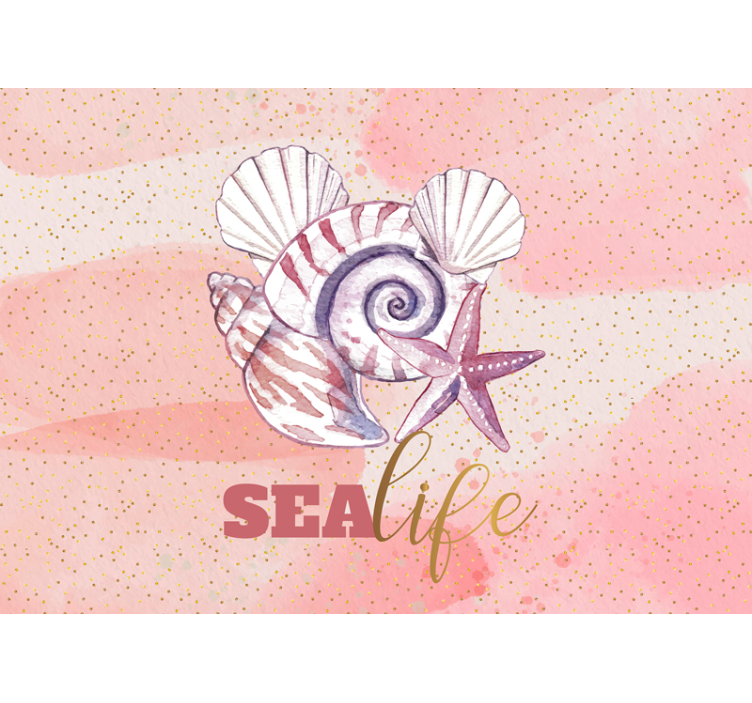 Under the sea wall mural sea shell starfish - TenStickers
