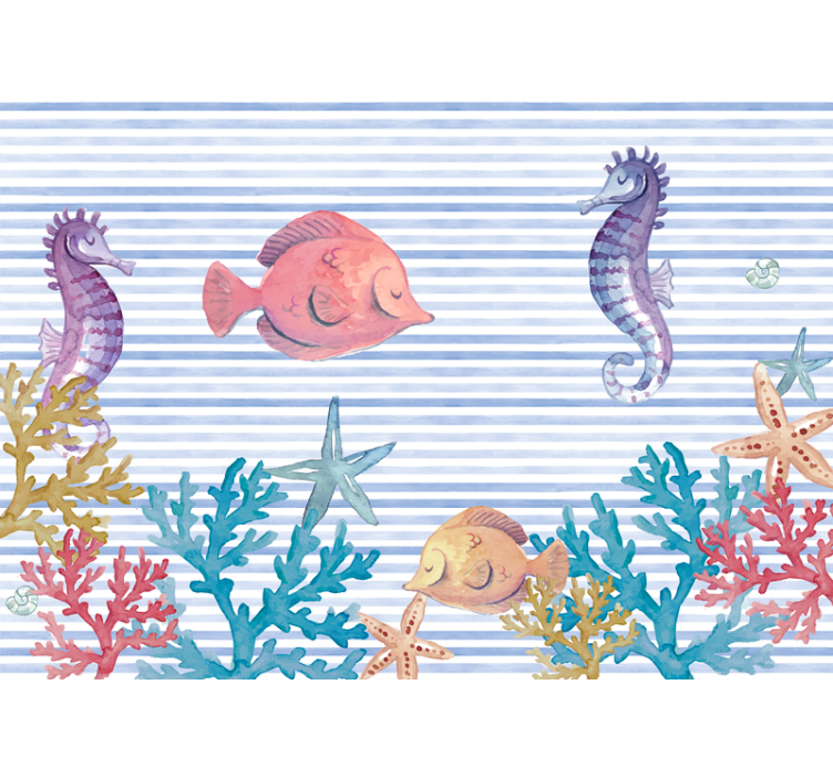 Underwater Creature Scene animals wall mural - TenStickers