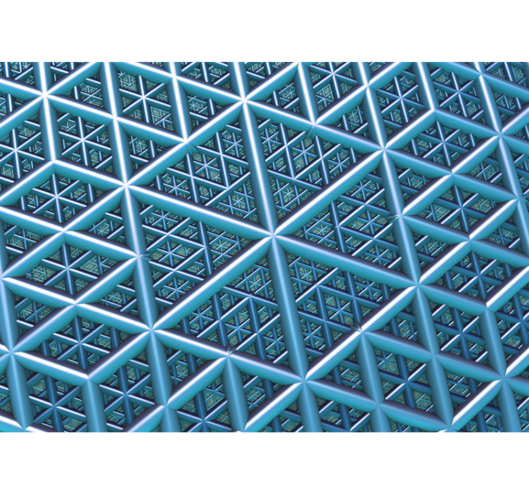 Geometric 3d wall mural with triangles 3D - TenStickers