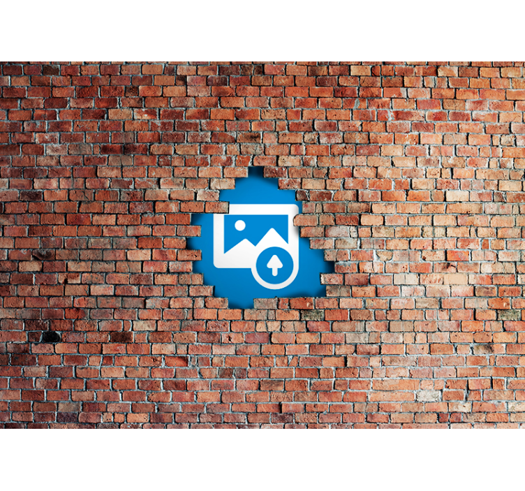 Brick explosion with photo custom 3D all Mural - TenStickers