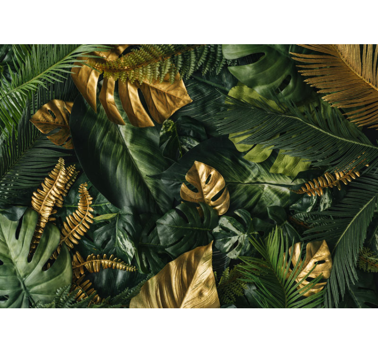 Vibrant Tropical Foliage jungle wall mural - TenStickers