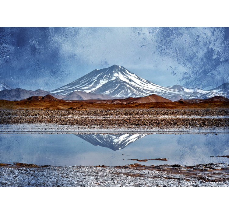 Majestic Snowy Peak wall mural mountain - TenStickers