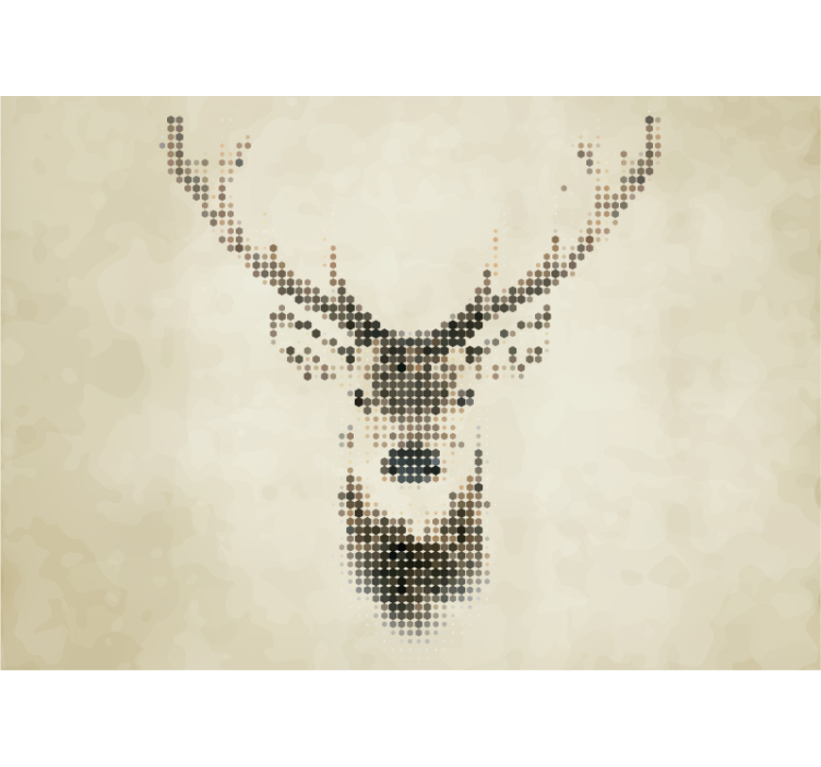 Animals wall mural stylized deer head - TenStickers