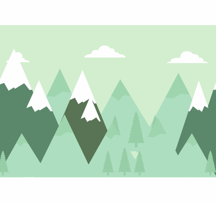 Wall mural mountain scenic landscape view - TenStickers