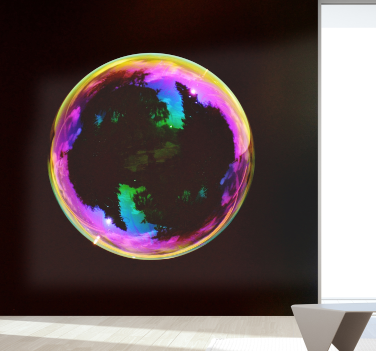 Abstract wall mural colorful bubble sphere - TenStickers